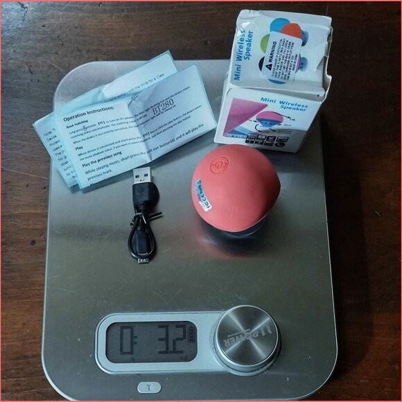 New - Wireless Mini Bluetooth Mushroom Speaker/Mic with Suction Cup -Orange - Picture 5 of 6